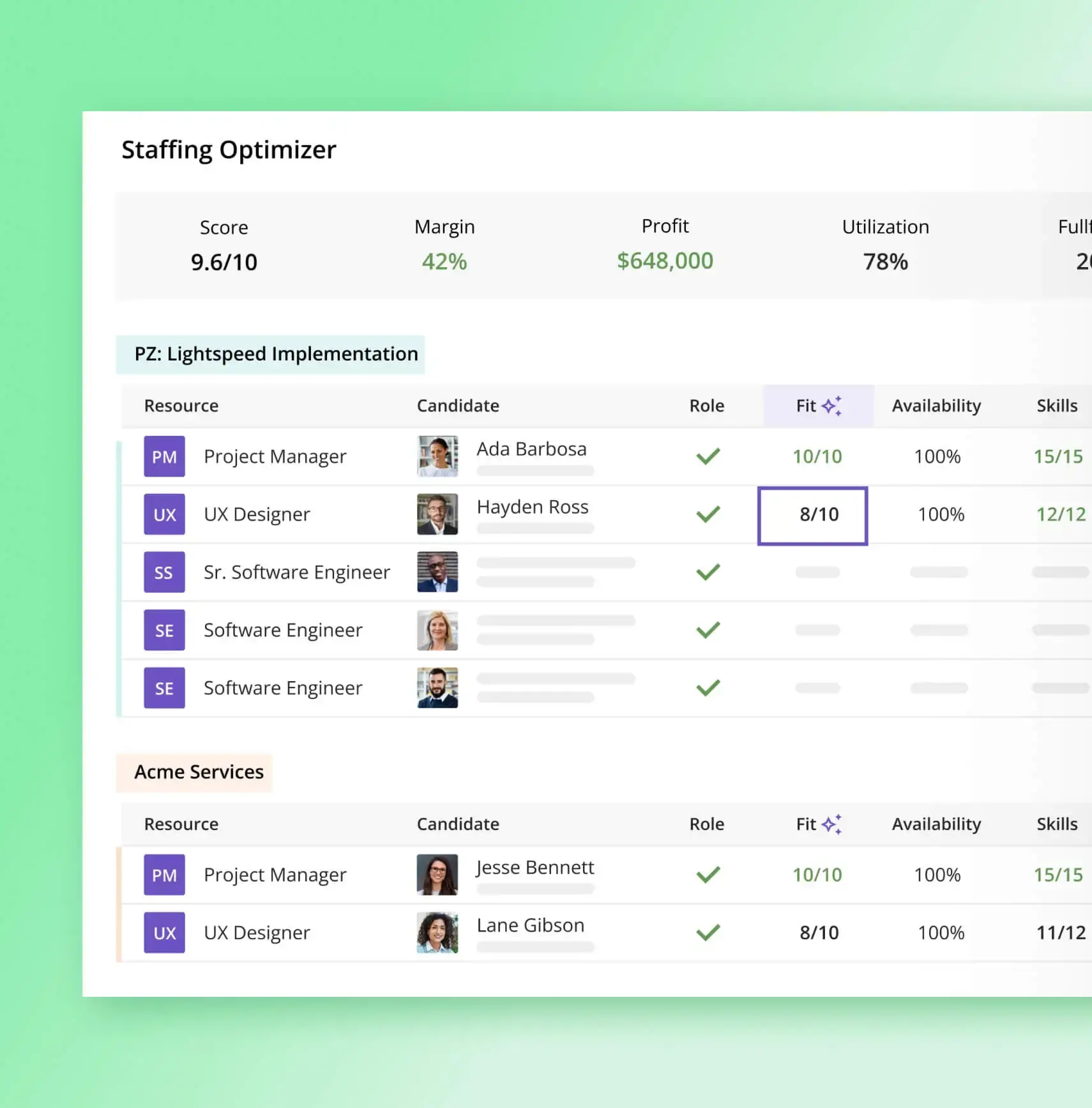 Product screenshot about staying ahead of demand
