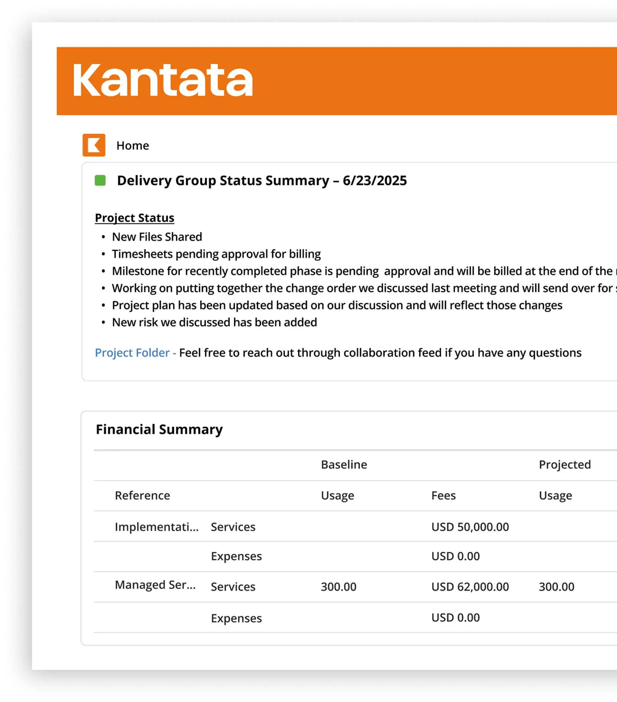 Customer Collaboration Hub feature