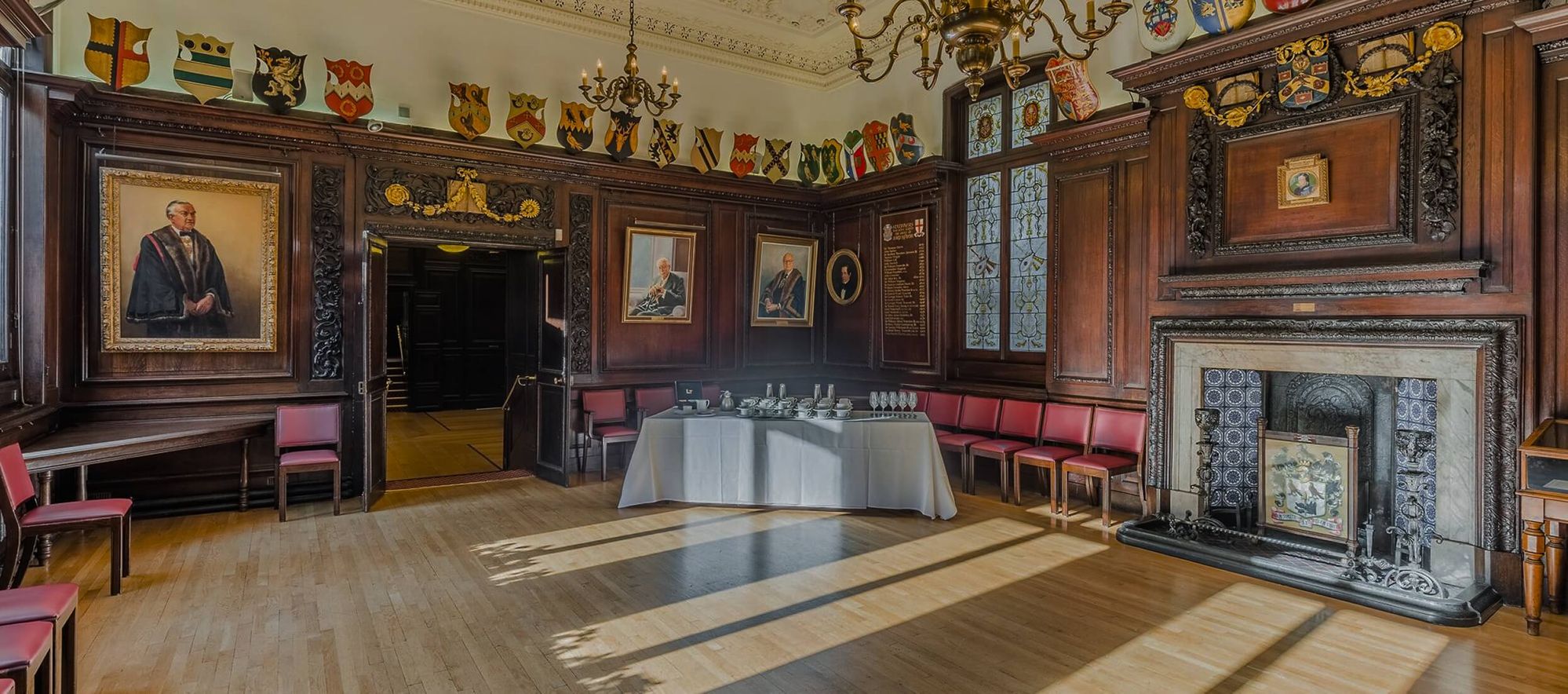 Stationers' Hall, a historic wood-panelled hall in the City of London