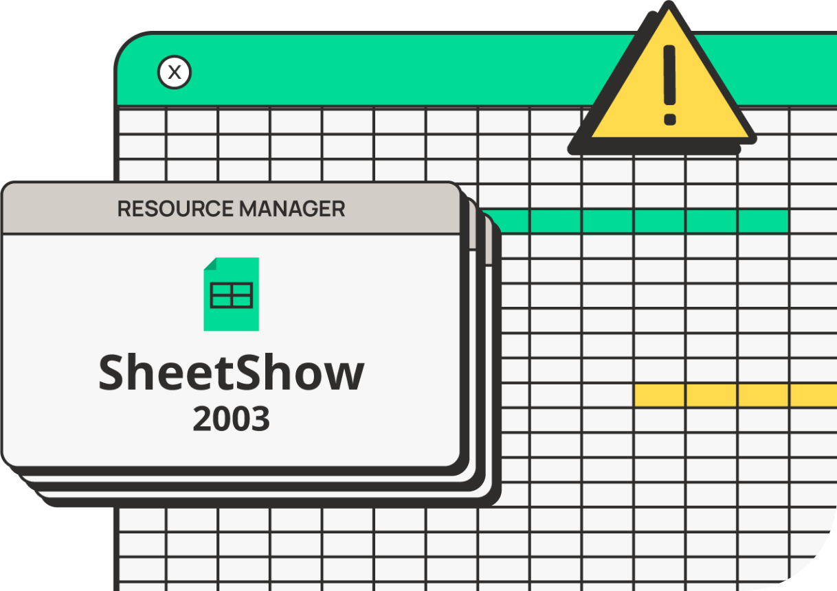 Dated spreadsheets. Risky resourcing. Total sheetshow.